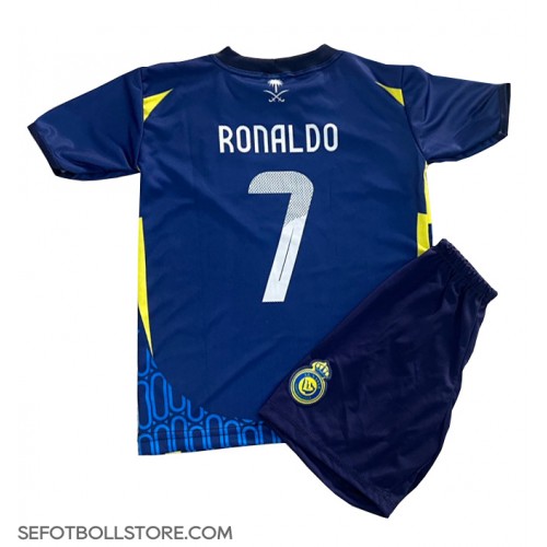 Al-Nassr Cristiano Ronaldo #7 Replika babykläder Bortaställ Barn 2024-25 Kortärmad (+ korta byxor)